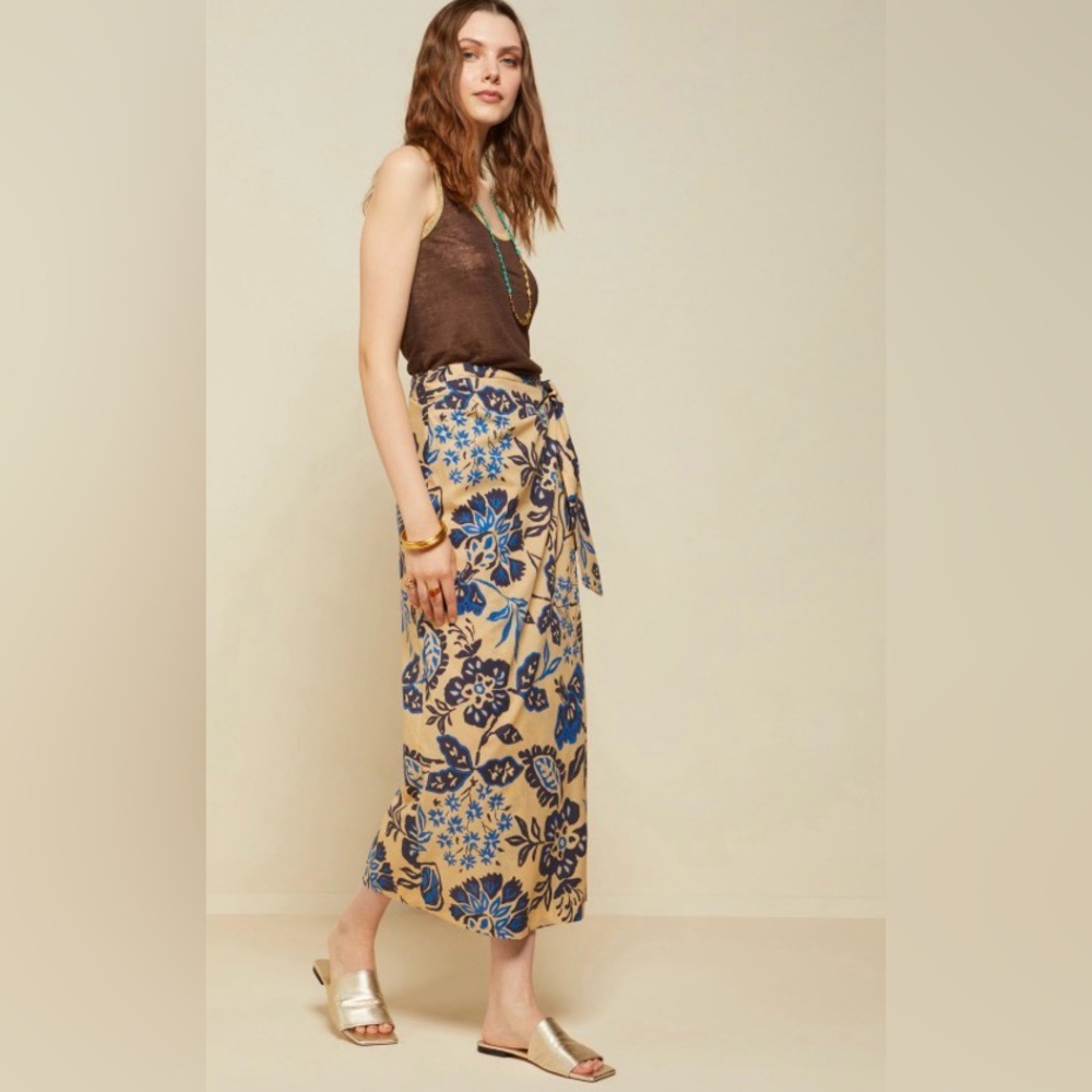 Ottod’Ame Printed Floral Wrap Skirt
